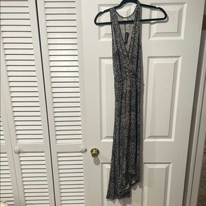 Old Navy Black and White Patterned Maxi Dress